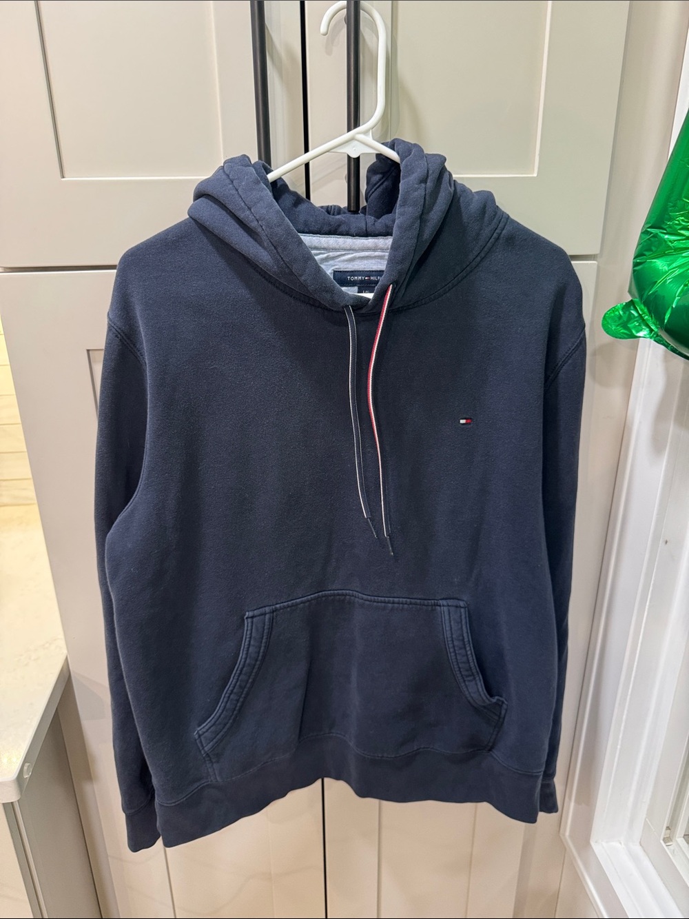 Tommy Hilfiger Men’s Dark Navy Pullover Hoodie with Logo